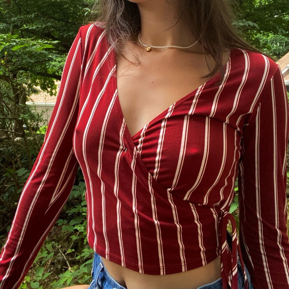 Circus Stripe Wrap Top